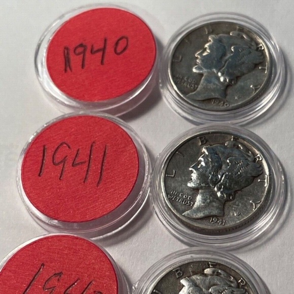3 Mercury War Dimes - 1940-1941-1942 Just Brilliant - Picture 3 of 5